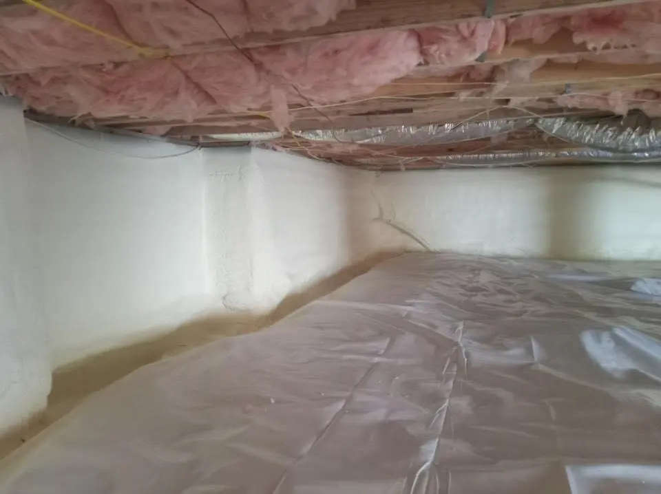 Crawl space encapsulation with closed-cell spray foam for Flat Roof Repair in Daphne